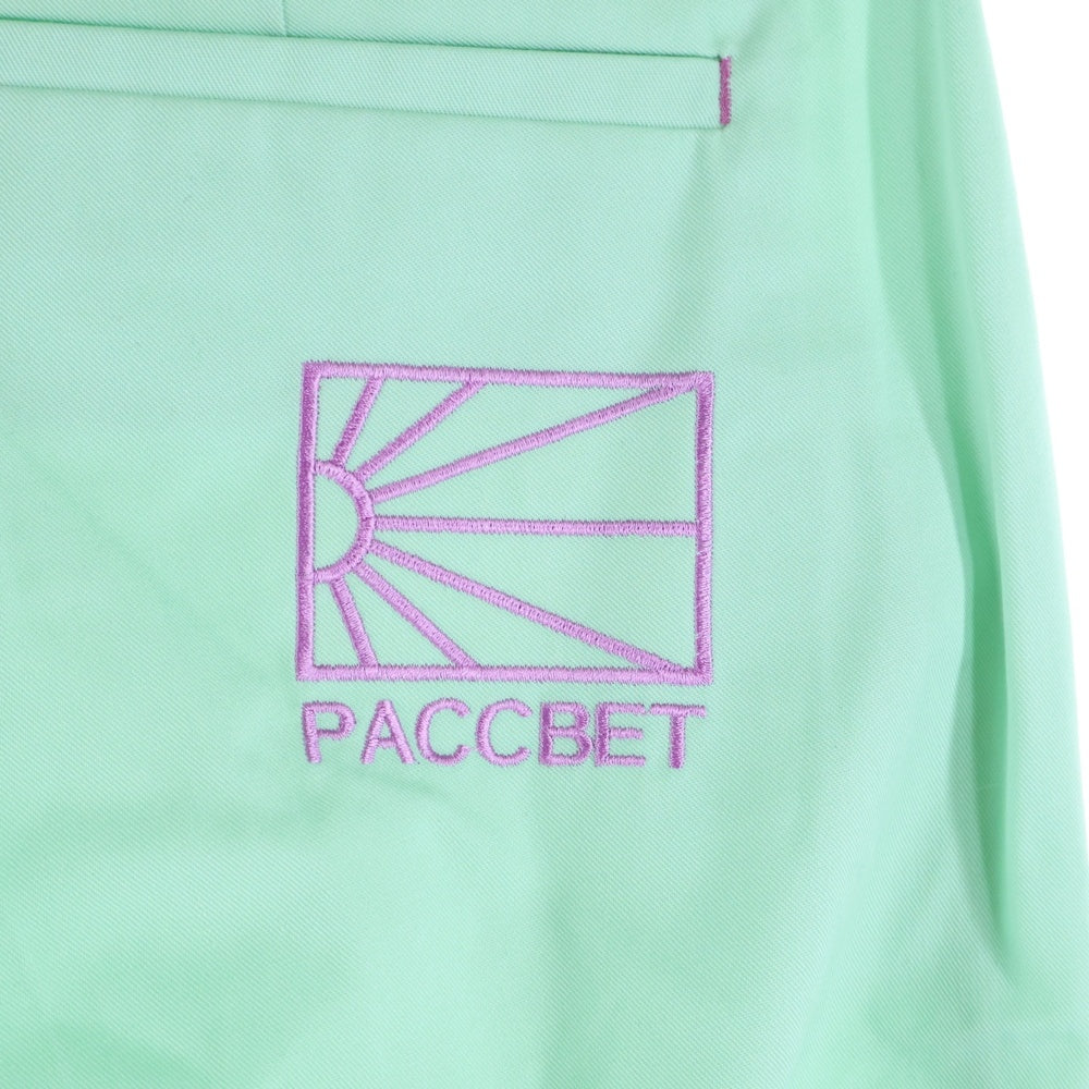 PACCBET(ラスベート) エンブロイダリーロゴ チノ パンツ グリーン 918717