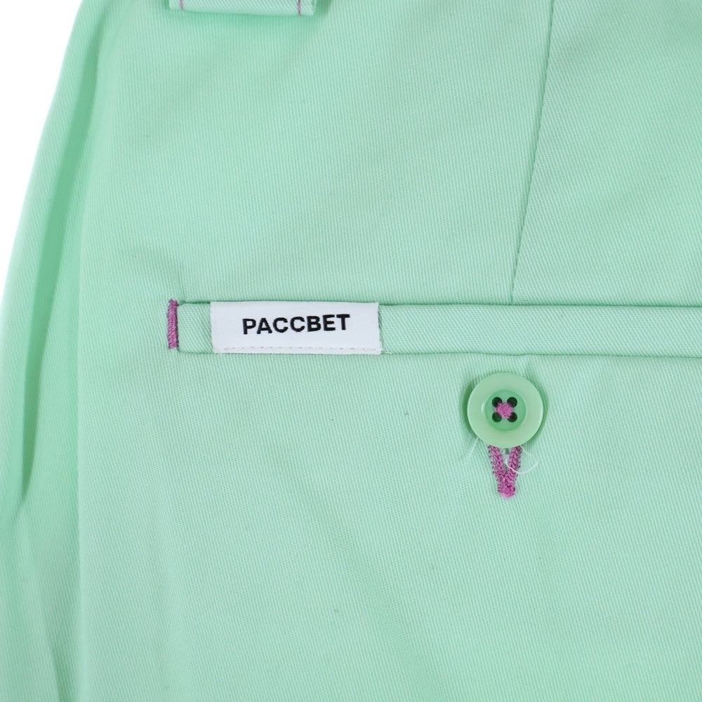 PACCBET(ラスベート) エンブロイダリーロゴ チノ パンツ グリーン 918717