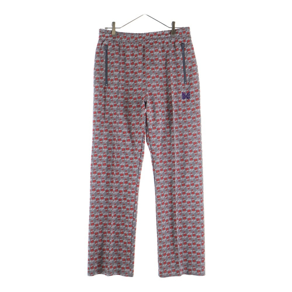 Needles(ニードルス) TRACK PANT フラワー 総柄 トラック パンツ グレー/レッド NS243