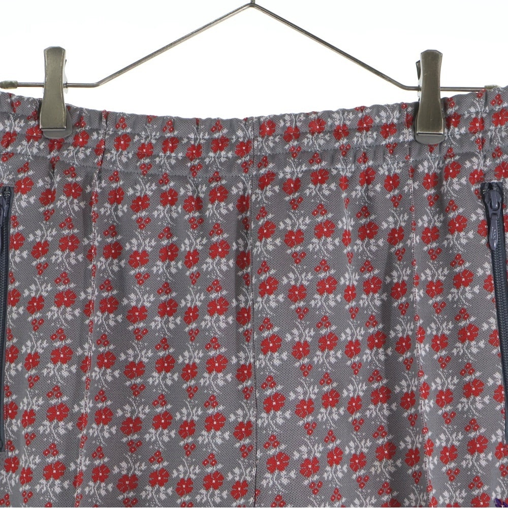 Needles(ニードルス) TRACK PANT フラワー 総柄 トラック パンツ グレー/レッド NS243