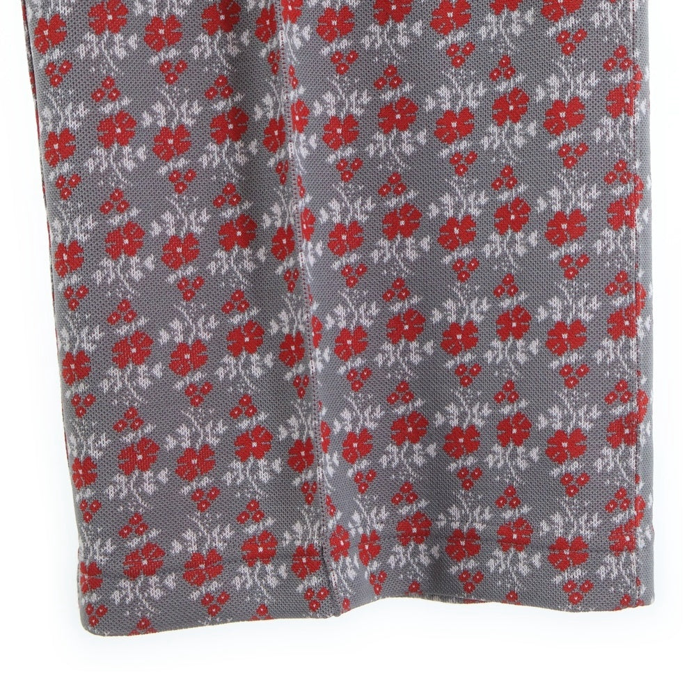 Needles(ニードルス) TRACK PANT フラワー 総柄 トラック パンツ グレー/レッド NS243