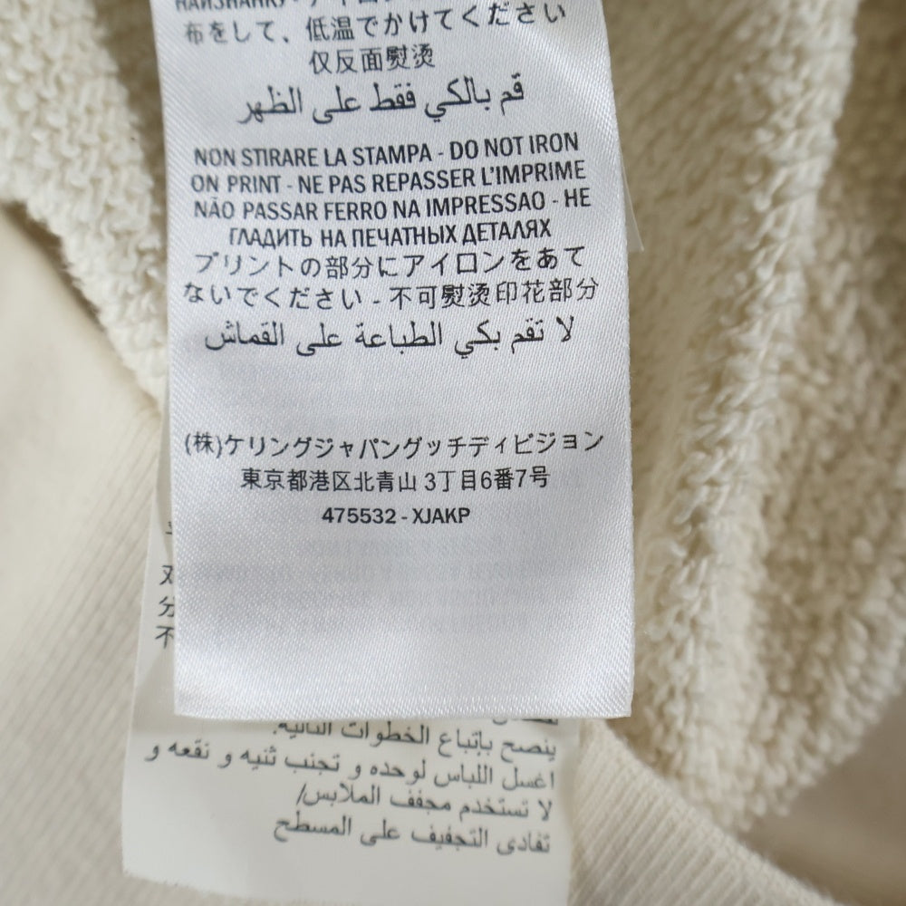 GUCCI(グッチ) 19SS ウイングジョッキー フロントプリント クルーネックスウェット トレーナー ホワイト 475532 XJAKP