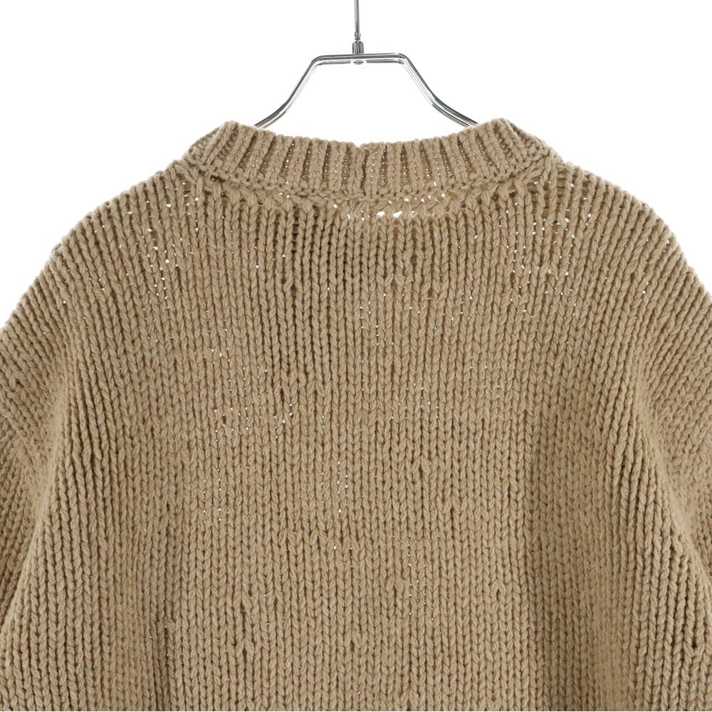 GUCCI(グッチ) INTARSIA KNIT LOGO WOOL JUMPER インタルシア ロゴ ウールニットスウェット セーター ブラウン 761539 XKDK4