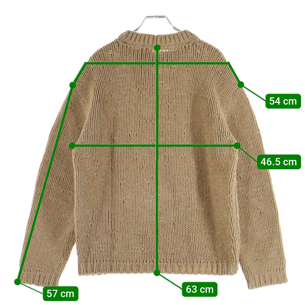 GUCCI(グッチ) INTARSIA KNIT LOGO WOOL JUMPER インタルシア ロゴ ウールニットスウェット セーター ブラウン 761539 XKDK4