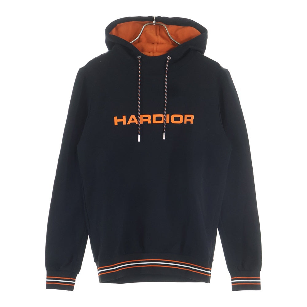 Dior HOMME(ディオールオム) HARDIOR ハーディオール フロントプリント プルオーバーフーディー パーカー スウェット ブラック/オレンジ 733J632I1008