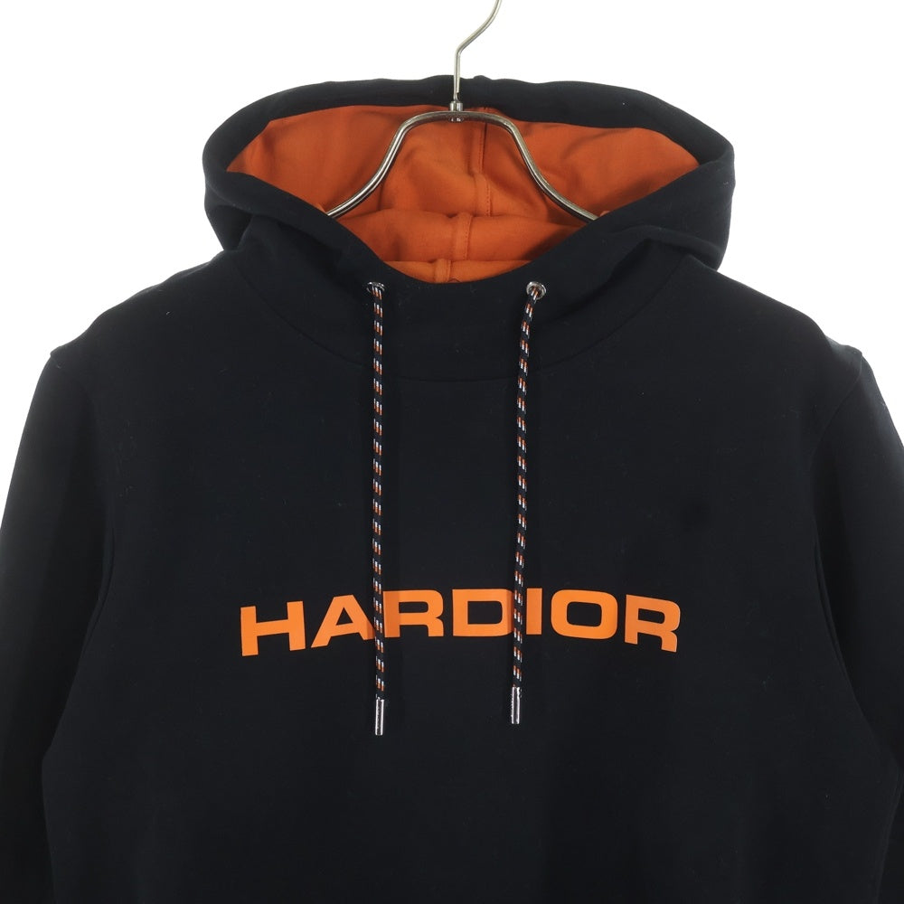 Dior HOMME(ディオールオム) HARDIOR ハーディオール フロントプリント プルオーバーフーディー パーカー スウェット ブラック/オレンジ 733J632I1008