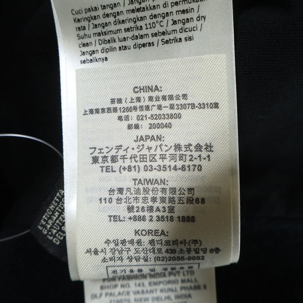 FENDI(フェンディ) ウール混 ラージドローストリング ジップアップフーディー パーカー ブラック FY0984 AHC3