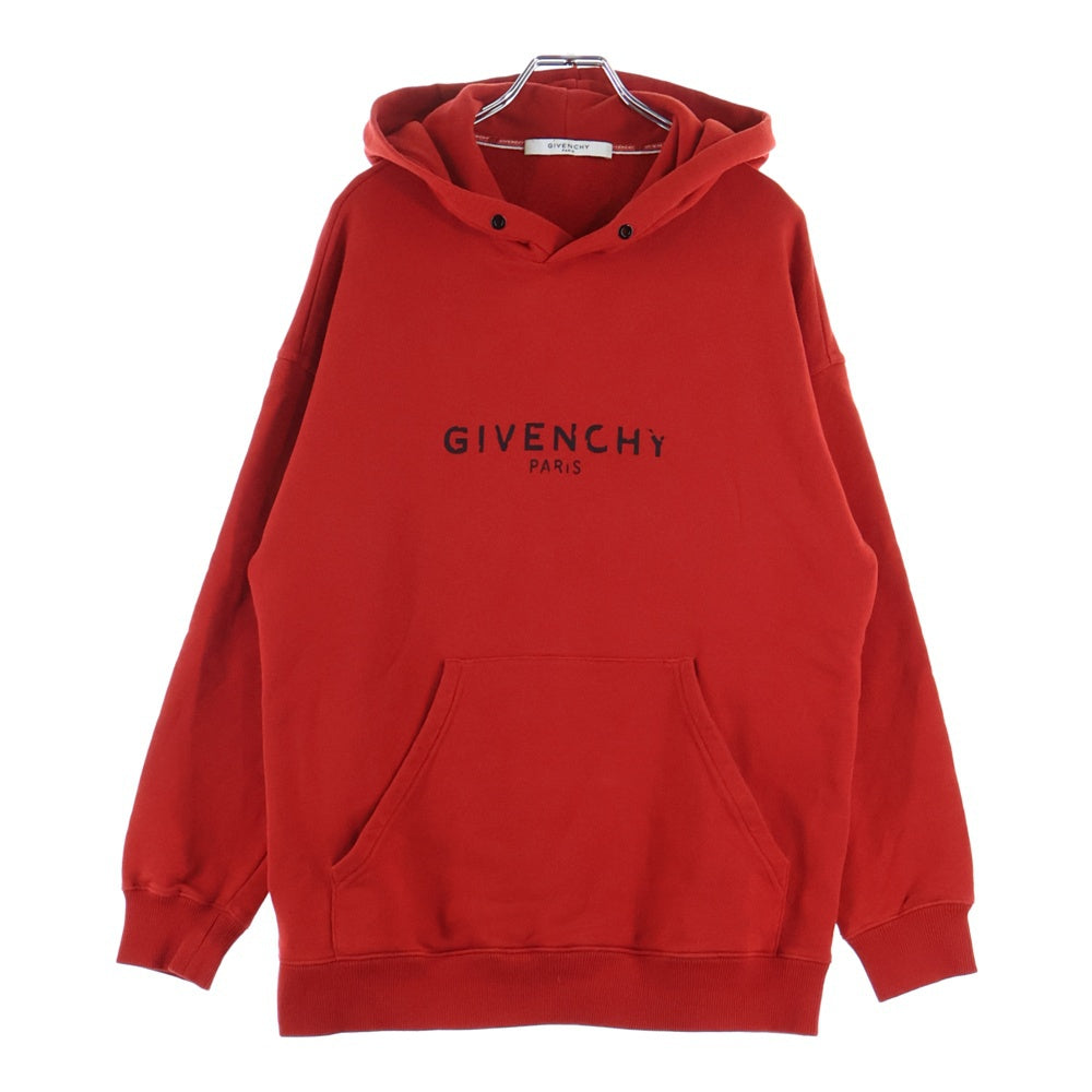 GIVENCHY(ジバンシィ) フロントロゴプリント プルオーバーフーディー パーカー スウェット レッド BM700R30AF