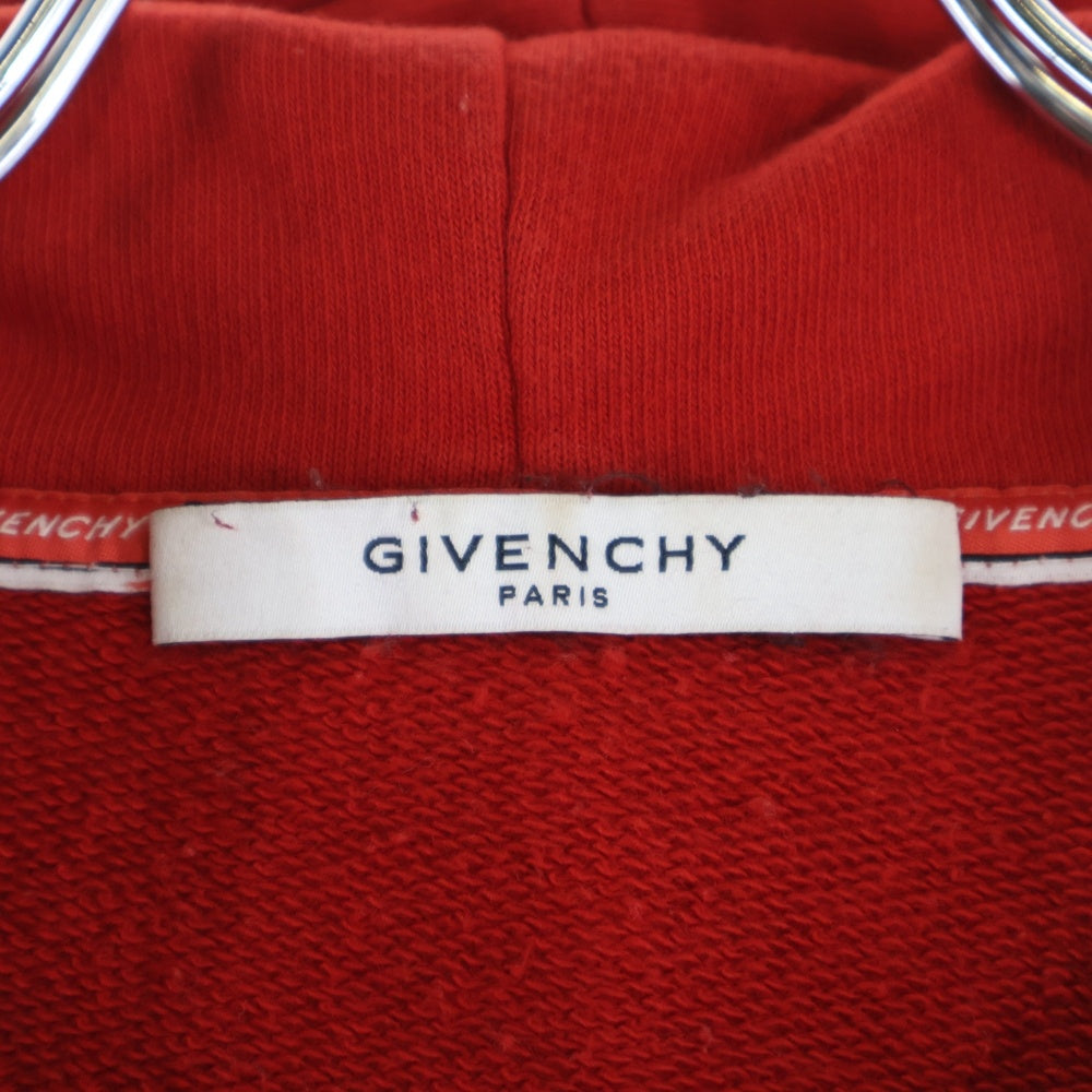 GIVENCHY(ジバンシィ) フロントロゴプリント プルオーバーフーディー パーカー スウェット レッド BM700R30AF
