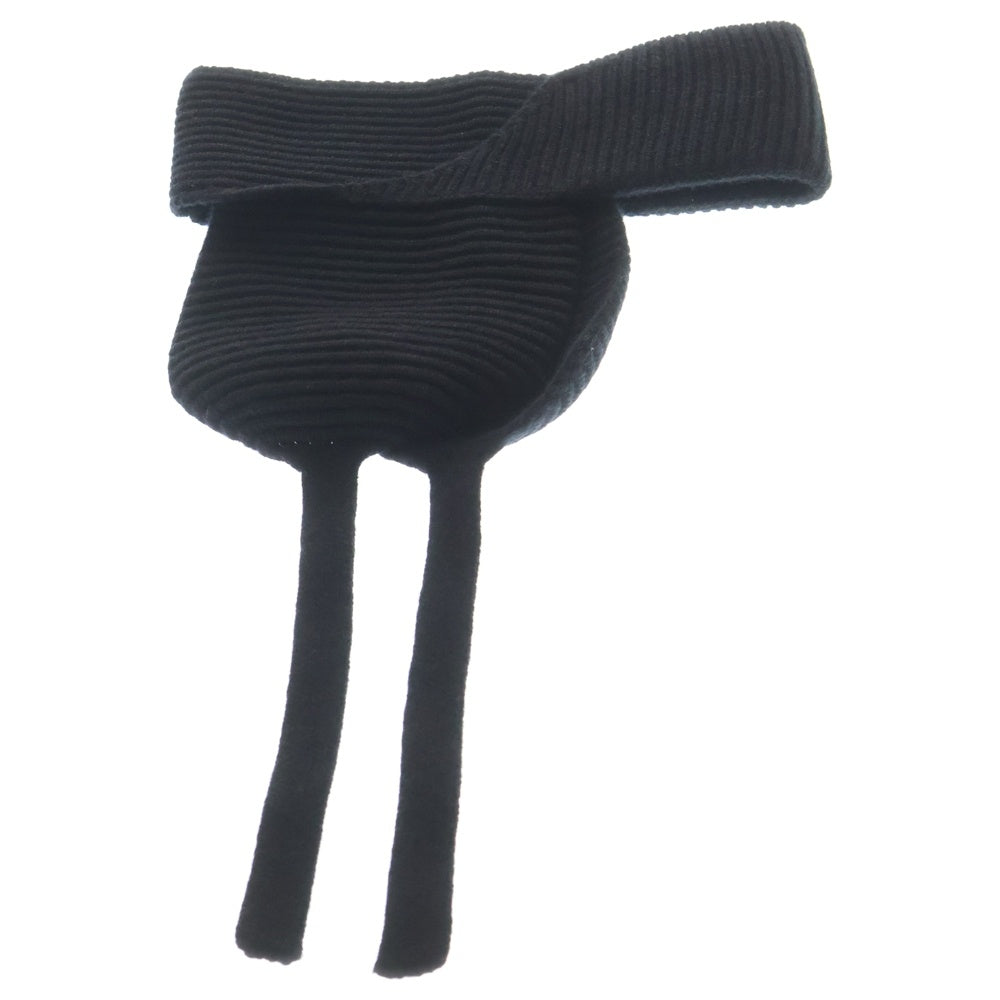 FENDI(フェンディ) EARMUFFS FFロゴ ウールニットイヤーマフ 耳当て ブラック FXQ884 APWO レディース