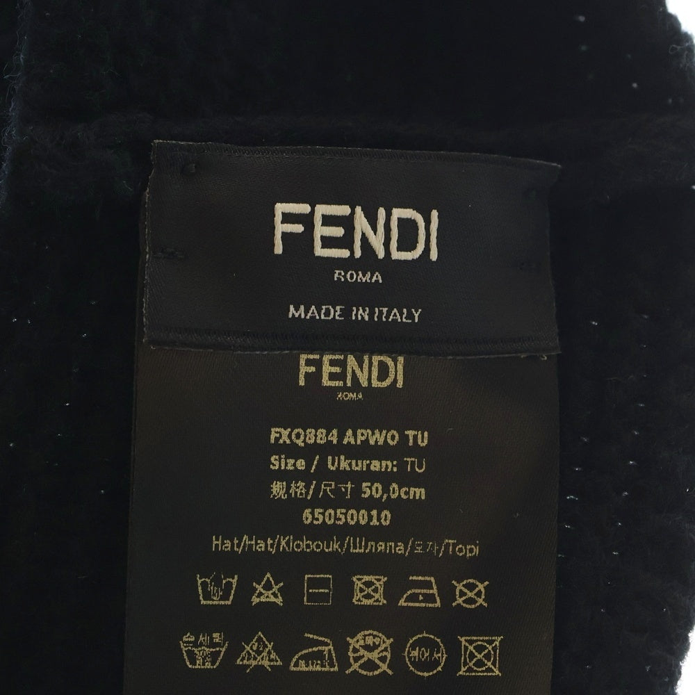 FENDI(フェンディ) EARMUFFS FFロゴ ウールニットイヤーマフ 耳当て ブラック FXQ884 APWO レディース