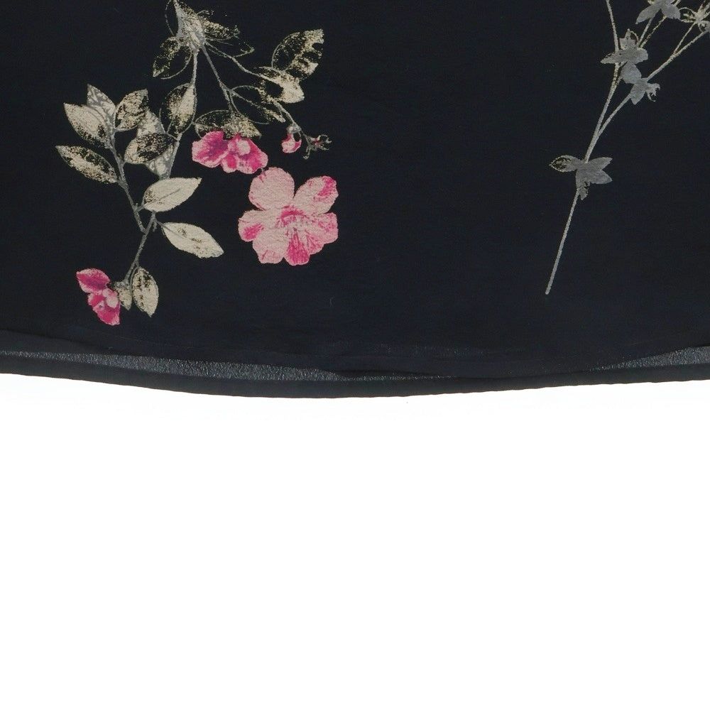 Max Mara(マックスマーラ) ピュアシルク 花柄 ノースリーブ ロングワンピース レディース ブラック