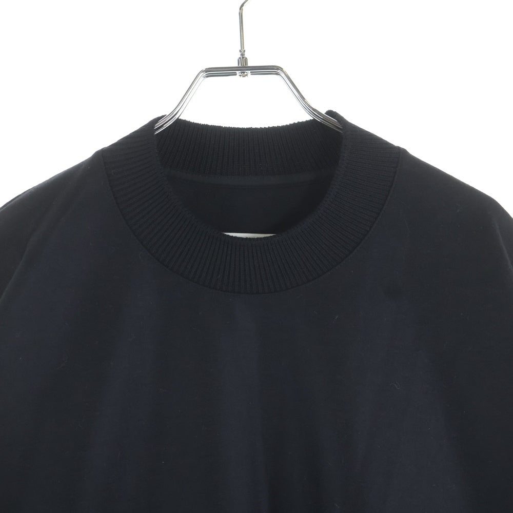 JIL SANDER(ジルサンダー) 25AW WOOL MELTON CREW-NECK SWEATSHIRT ウールメルトン クルーネック スウェット トレーナー ブラック J22GU0112 J40045