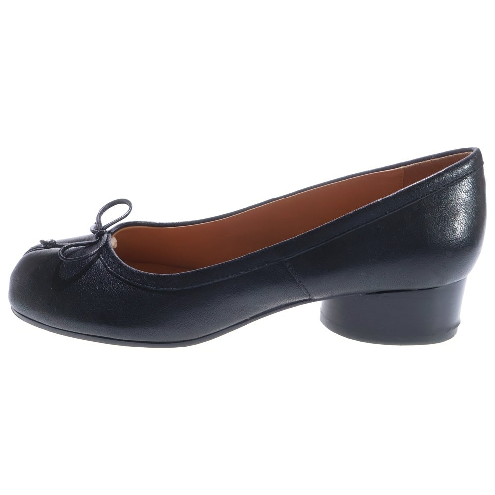 Maison Margiela(メゾンマルジェラ) 23SS TABI BALLERINA タビ バレリーナ レザー ヒールパンプス ブラック レディース S58WZ0044 P3753