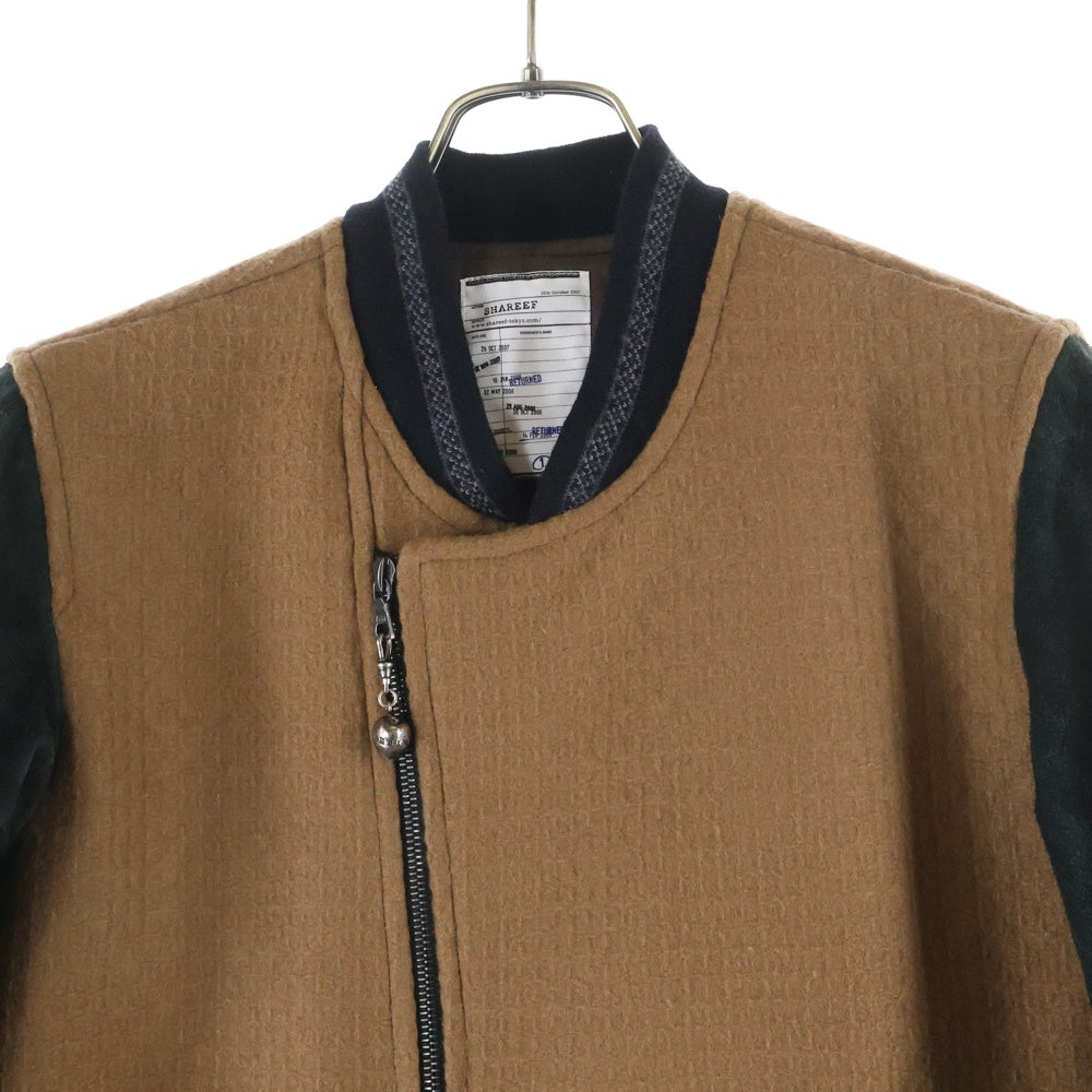 SHAREEF(シャリーフ) スエード スリーブ ライダースジャケット ブルゾン ブラウン 12711010