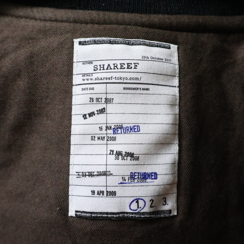 SHAREEF(シャリーフ) スエード スリーブ ライダースジャケット ブルゾン ブラウン 12711010