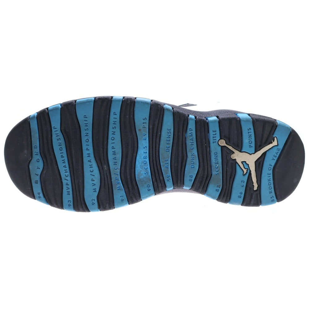 NIKE(ナイキ) 【観賞用 2013年製】AIR JORDAN 10 RETRO POWDER エアジョーダン レトロ パウダー ミッドカットスニーカー ブルー/ブラック/ホワイト US9.5/27.5cm 310805-106