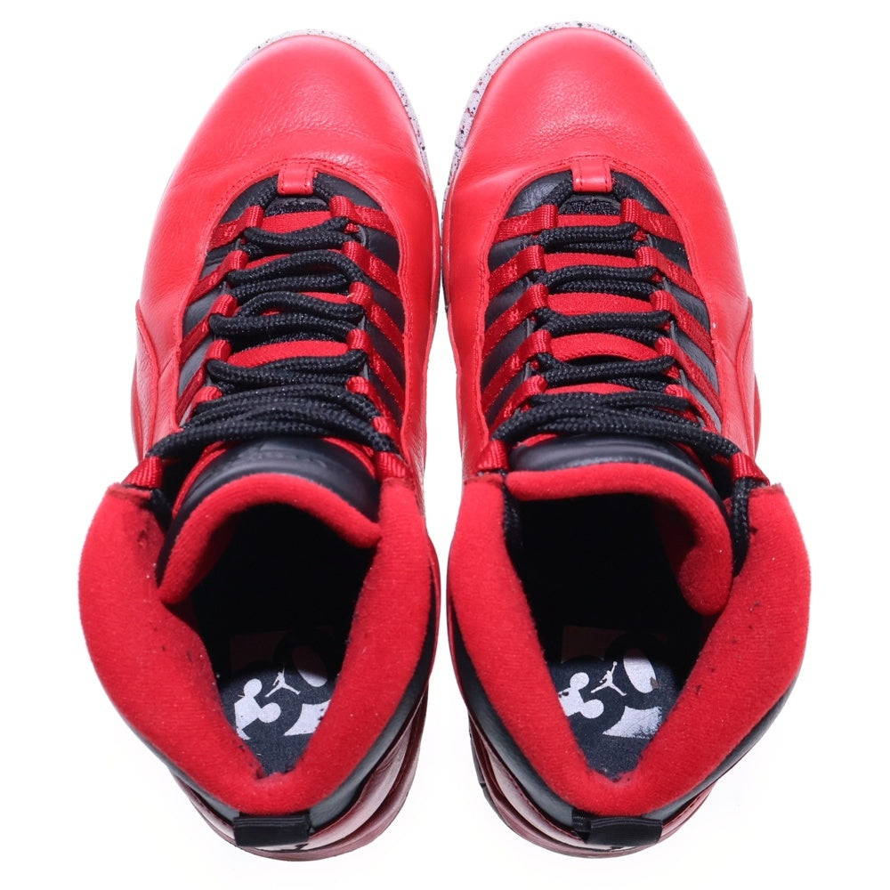 NIKE(ナイキ) 【観賞用 2014年製】AIR JORDAN 10 RETRO 30TH BULLS OVER BROADWAY エアジョーダン 30周年 ブルズオーバーブロードウェイ ミッドカットスニーカー 705178-601