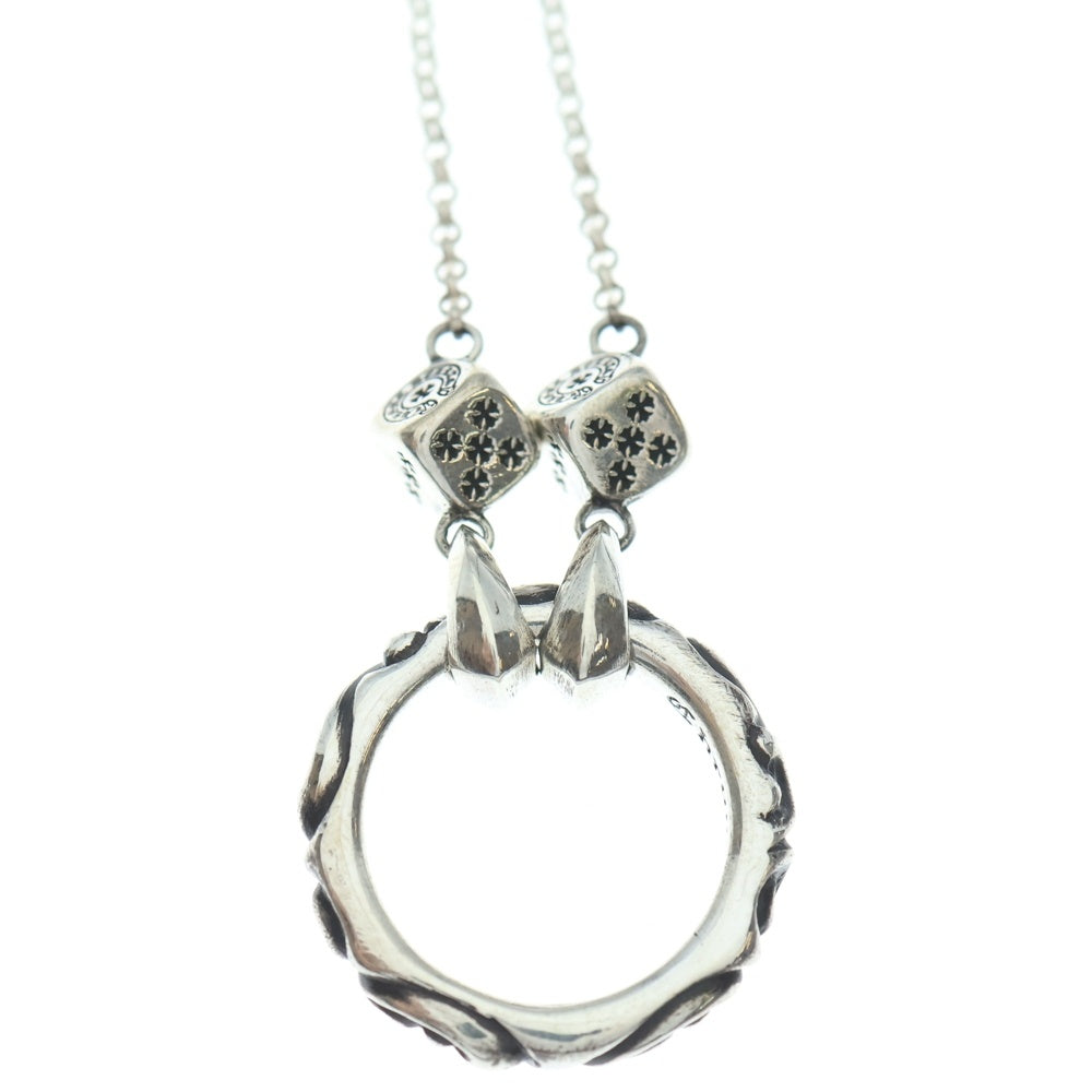 CHROME HEARTS(クロムハーツ) EYWR LOOP DICE DBL アイウェア ループ ダイス ダブル シルバー ネックレス シルバー