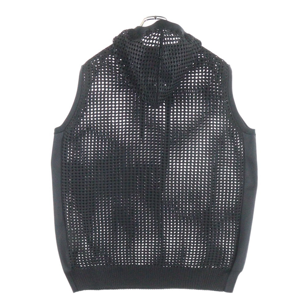 JUNYA WATANABE COMME des GARCONS(ジュンヤワタナベ コムデギャルソン) 24SS AD2023 メッシュ ノースリーブ プルオーバーフーディー パーカー ブラック JM-N006