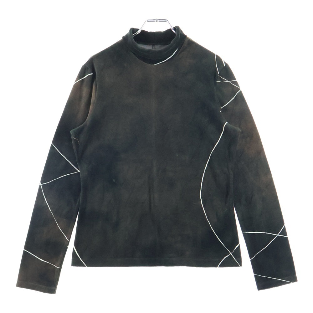 Mame Kurogouchi(マメ クロゴウチ) 24AW Kintsugi Velour Jersey High Neck Top キンツギ ベロアジャージー ハイネックトップ レディース ブラウン MM24FW-JS072