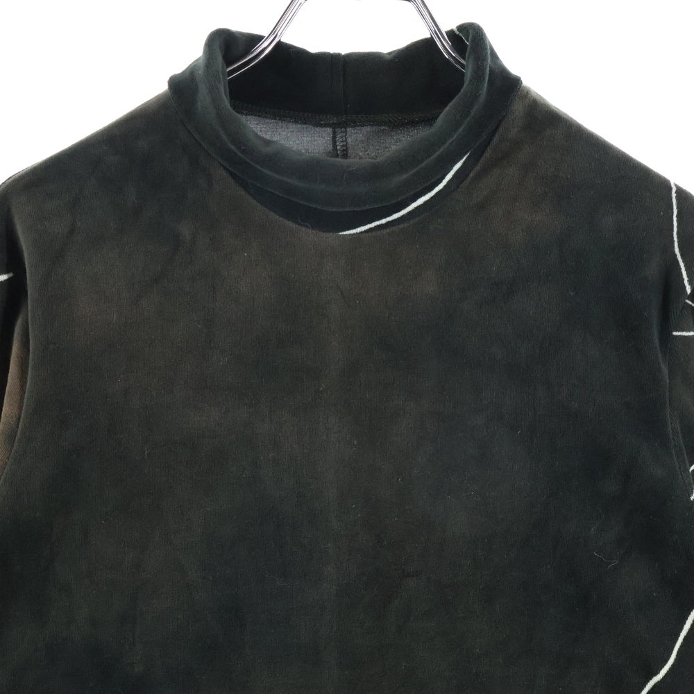 Mame Kurogouchi(マメ クロゴウチ) 24AW Kintsugi Velour Jersey High Neck Top キンツギ ベロアジャージー ハイネックトップ レディース ブラウン MM24FW-JS072