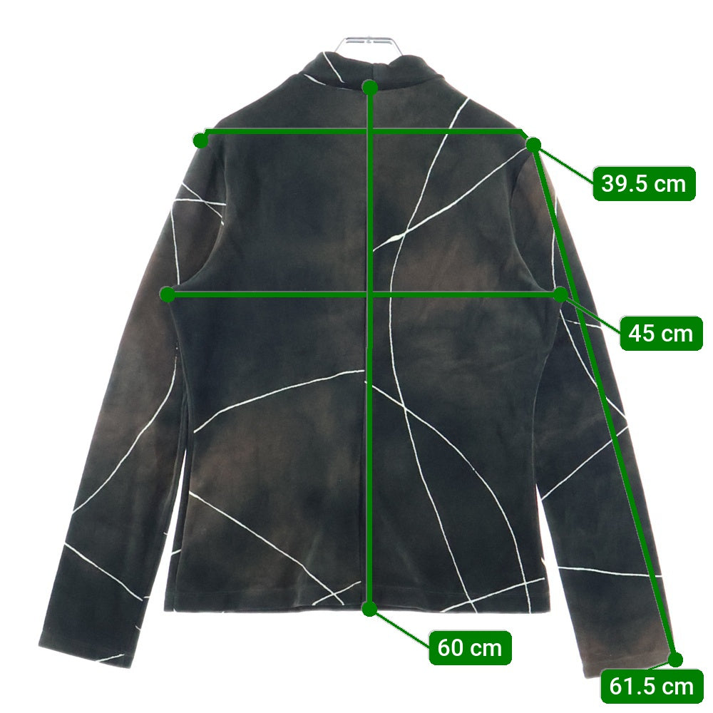 Mame Kurogouchi(マメ クロゴウチ) 24AW Kintsugi Velour Jersey High Neck Top キンツギ ベロアジャージー ハイネックトップ レディース ブラウン MM24FW-JS072