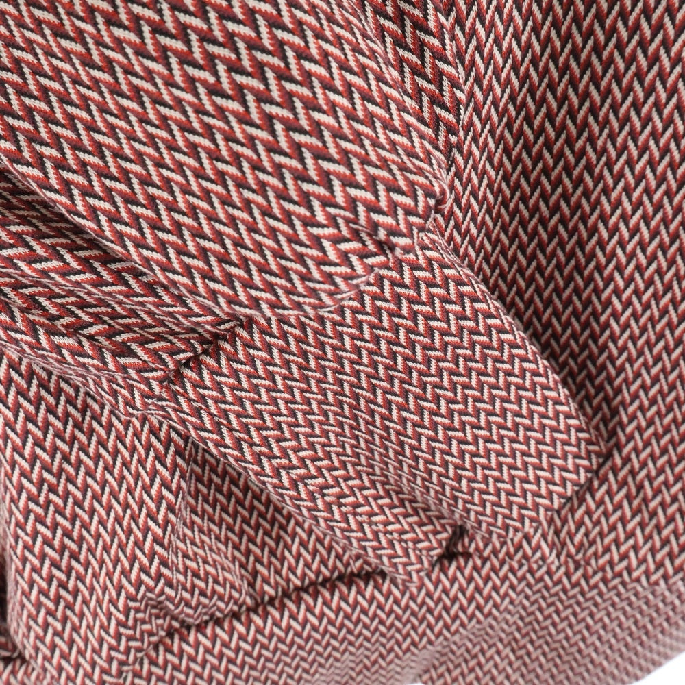Robes&Confections(ローブスコンフェクションズ) 22AW Herringbone Jacquard Jersey High Neck T-shirt ヘリンボーン ジャガード ジャージーハイネック 長袖Tシャツ カットソー レッド HRC-T02-511