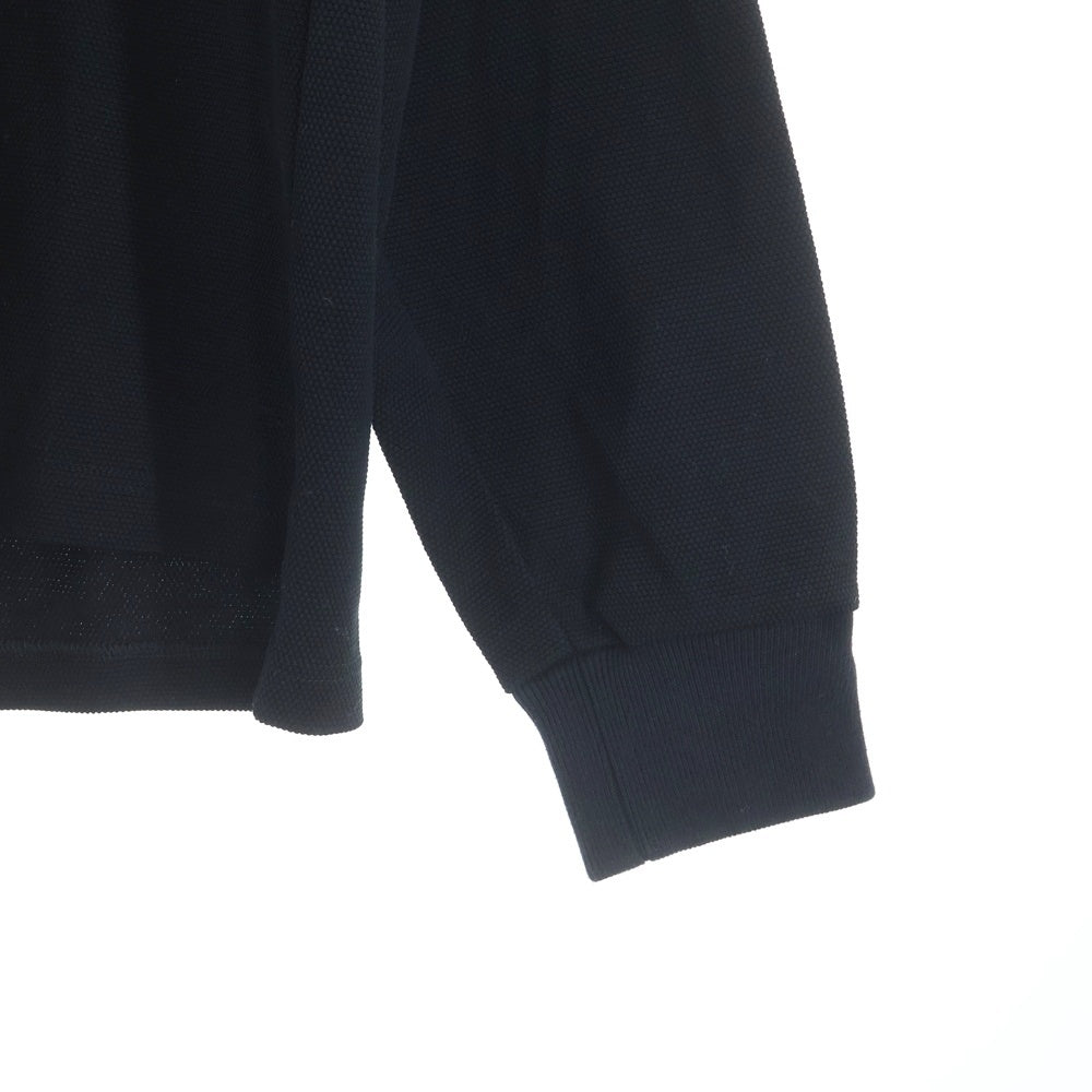 kolor(カラー) 23AW ドッキングカラー コットン 長袖ポロシャツ ブラック 23WCL-T02203