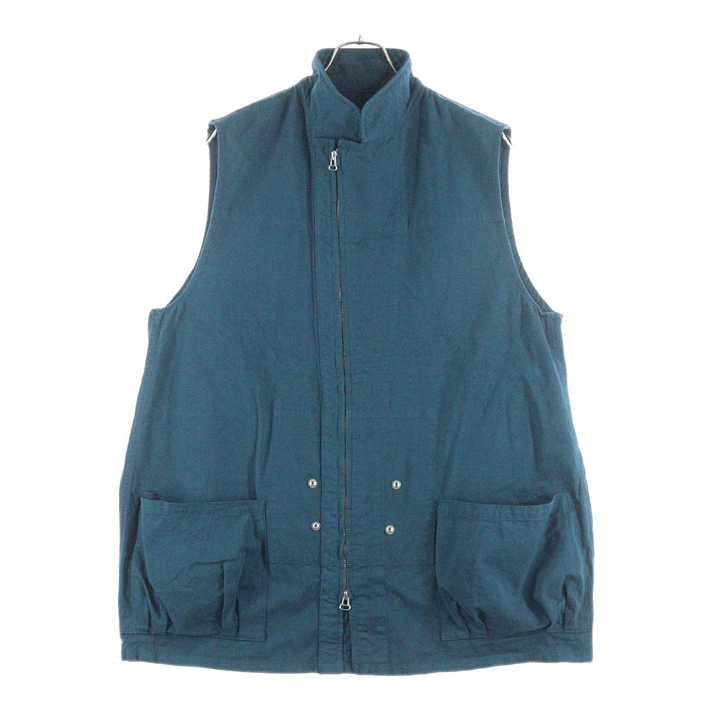 YOKE(ヨーク) 23AW Military Long Vest ミリタリーロング ベスト ジャケット ブルー YK23FW0546V