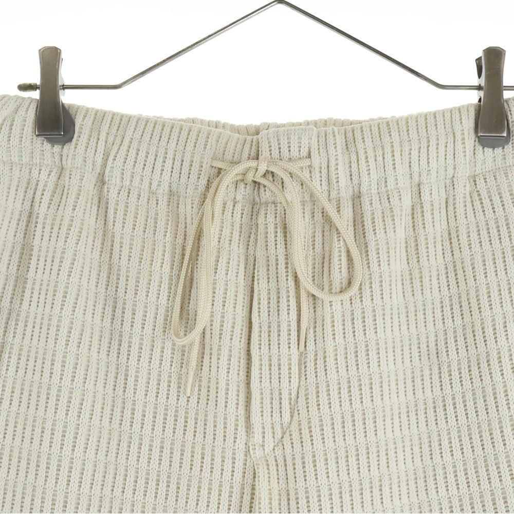 Robes&Confections(ローブスコンフェクションズ) 23AW Stripe Code Double Face Jersey Slit Easy Pants ストライプコード ダブルフェイスジャージー スリットイージーパンツ アイボリー JRC-P02-511