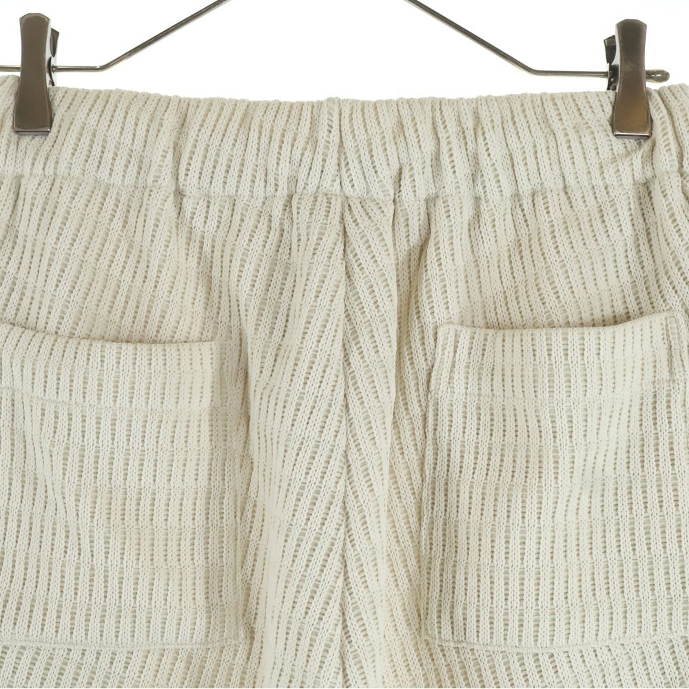 Robes&Confections(ローブスコンフェクションズ) 23AW Stripe Code Double Face Jersey Slit Easy Pants ストライプコード ダブルフェイスジャージー スリットイージーパンツ アイボリー JRC-P02-511
