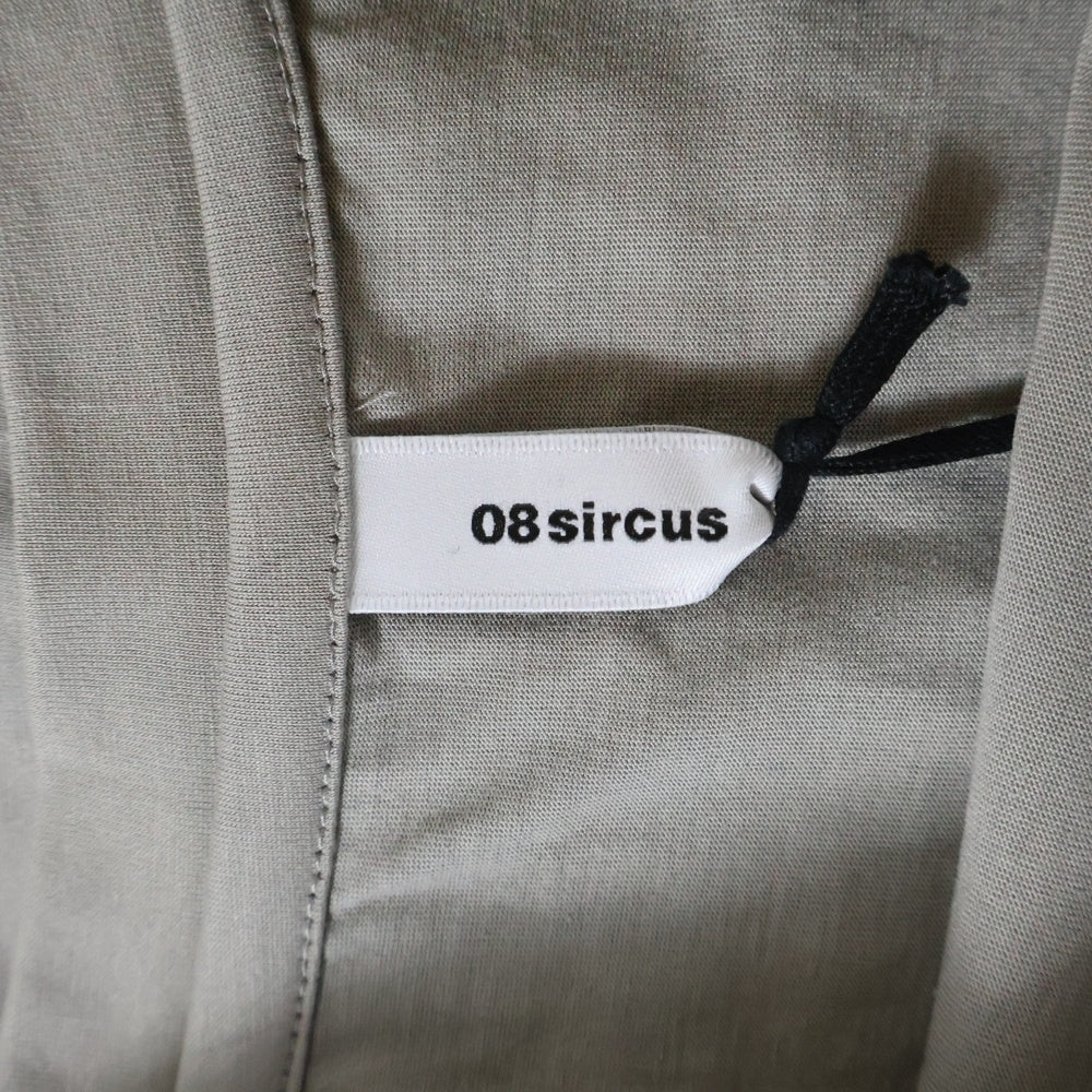 08sircus(ゼロエイトサーカス) 22SS サイドスリット ラグラン 半袖Tシャツ カットソー グレー S22SS-TS16
