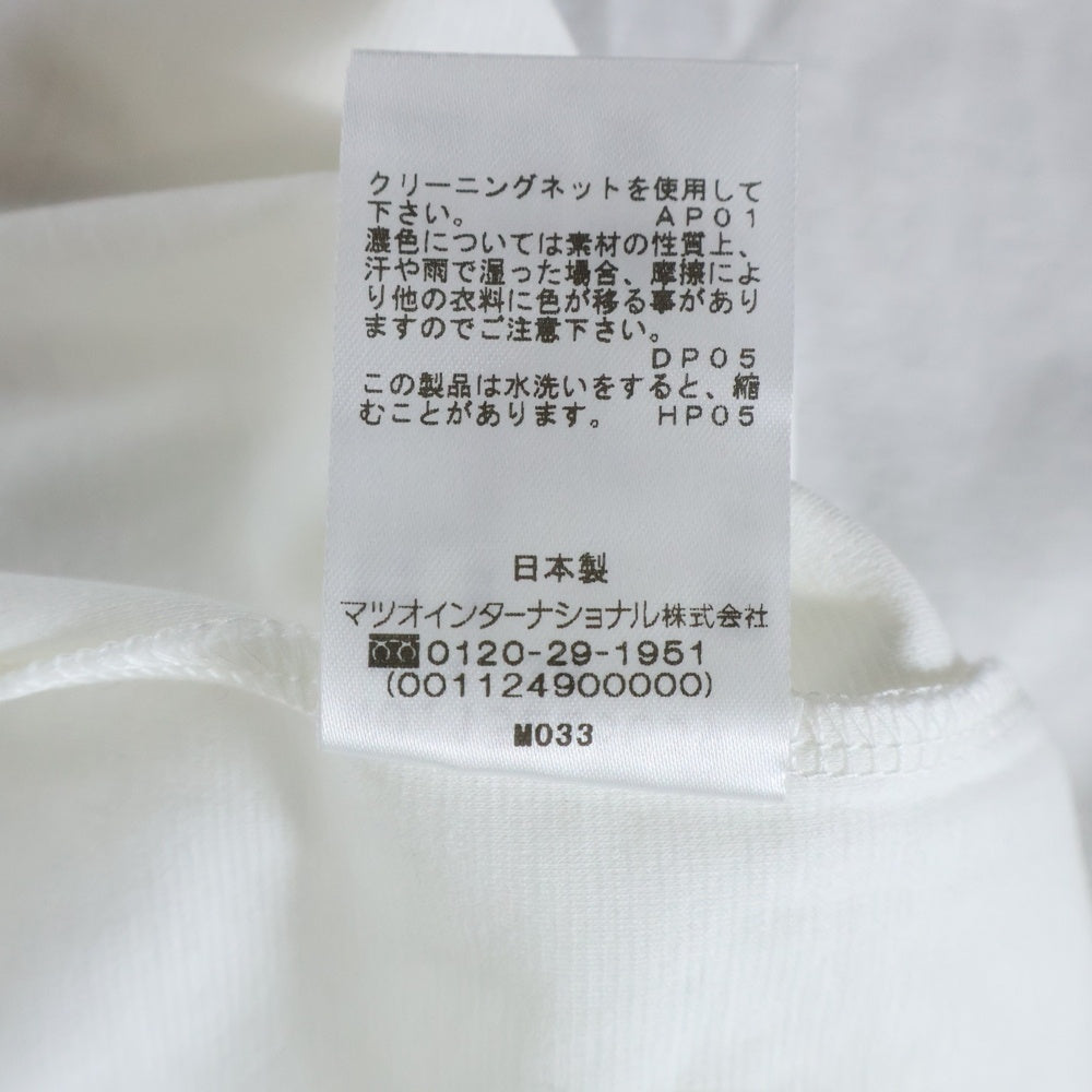 NO BRAND(ノーブランド) ANDHUE アンドヒュー シャツ切替 クルーネック 長袖Tシャツ カットソー ホワイト 13285039