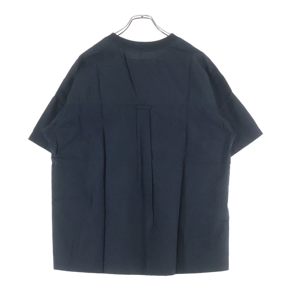 Robes&Confections(ローブスコンフェクションズ) 23SS Crinkle Broadcloth T-shirt クリンクル ブロードクロース クルーネック 半袖Tシャツ カットソー ブラック IRC-B11-001