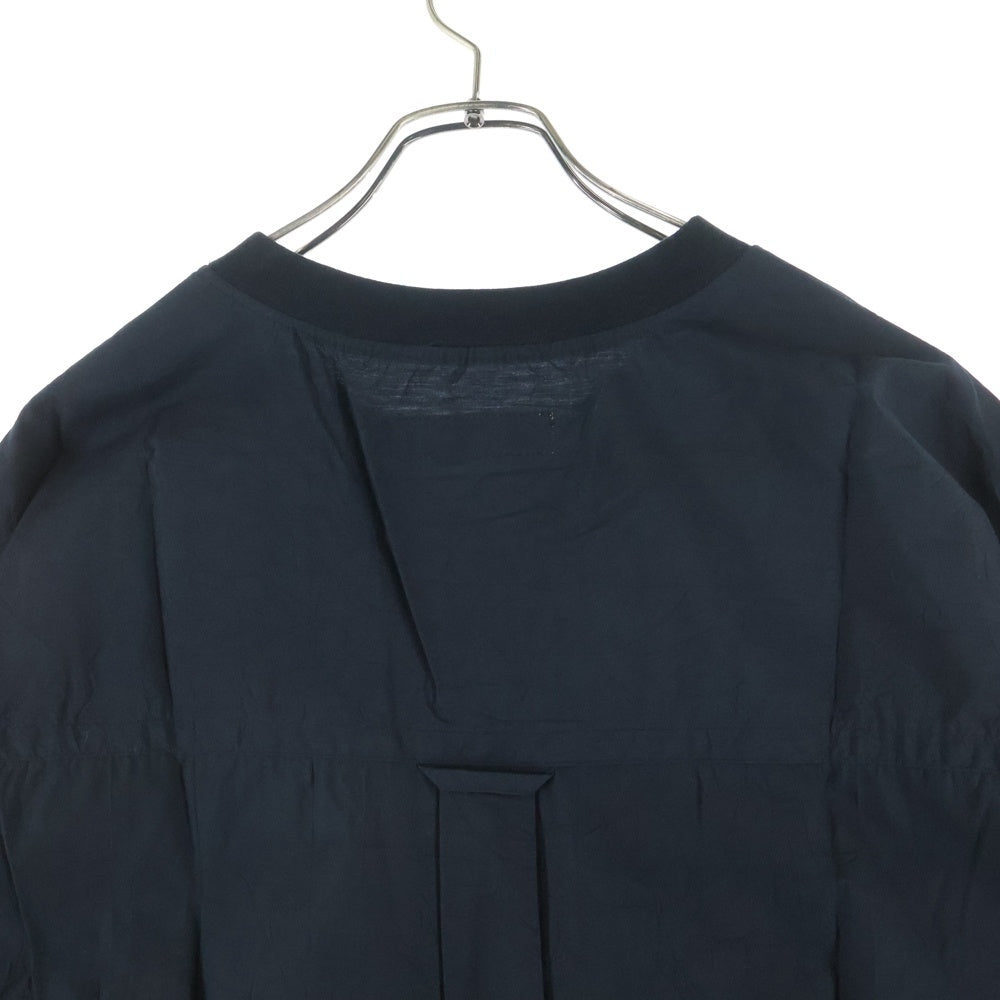 Robes&Confections(ローブスコンフェクションズ) 23SS Crinkle Broadcloth T-shirt クリンクル ブロードクロース クルーネック 半袖Tシャツ カットソー ブラック IRC-B11-001