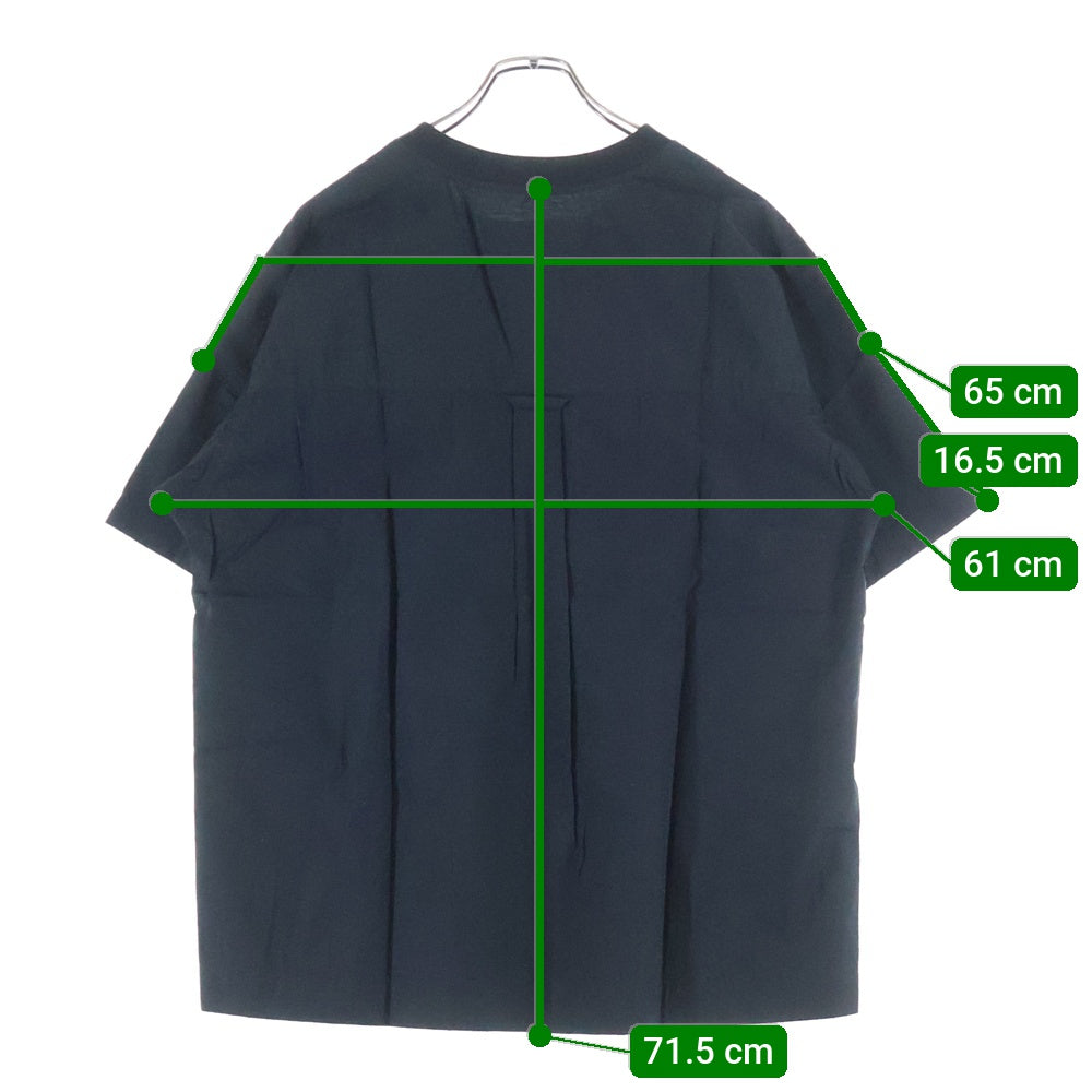 Robes&Confections(ローブスコンフェクションズ) 23SS Crinkle Broadcloth T-shirt クリンクル ブロードクロース クルーネック 半袖Tシャツ カットソー ブラック IRC-B11-001