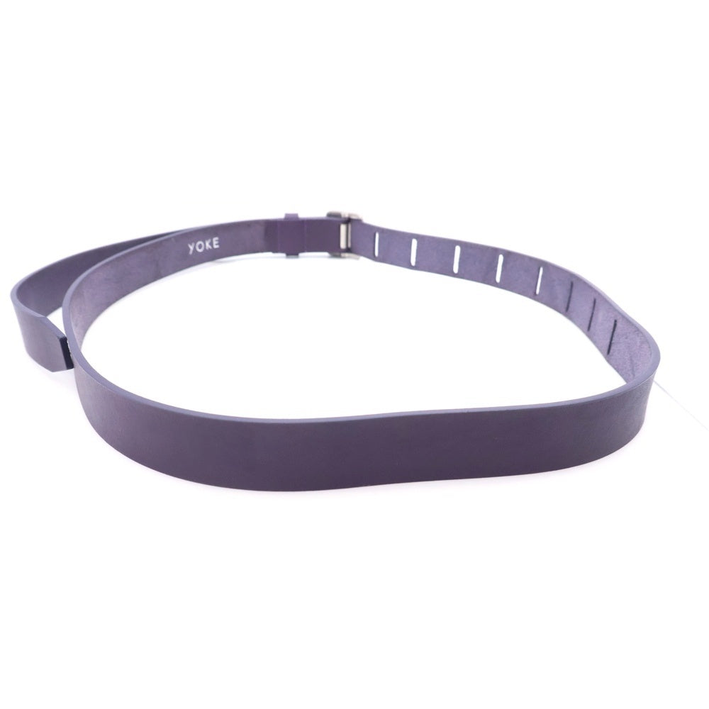 YOKE(ヨーク) Narrow Leather Belt ナロー カウレザー ベルト パープル YK22SS0361AC