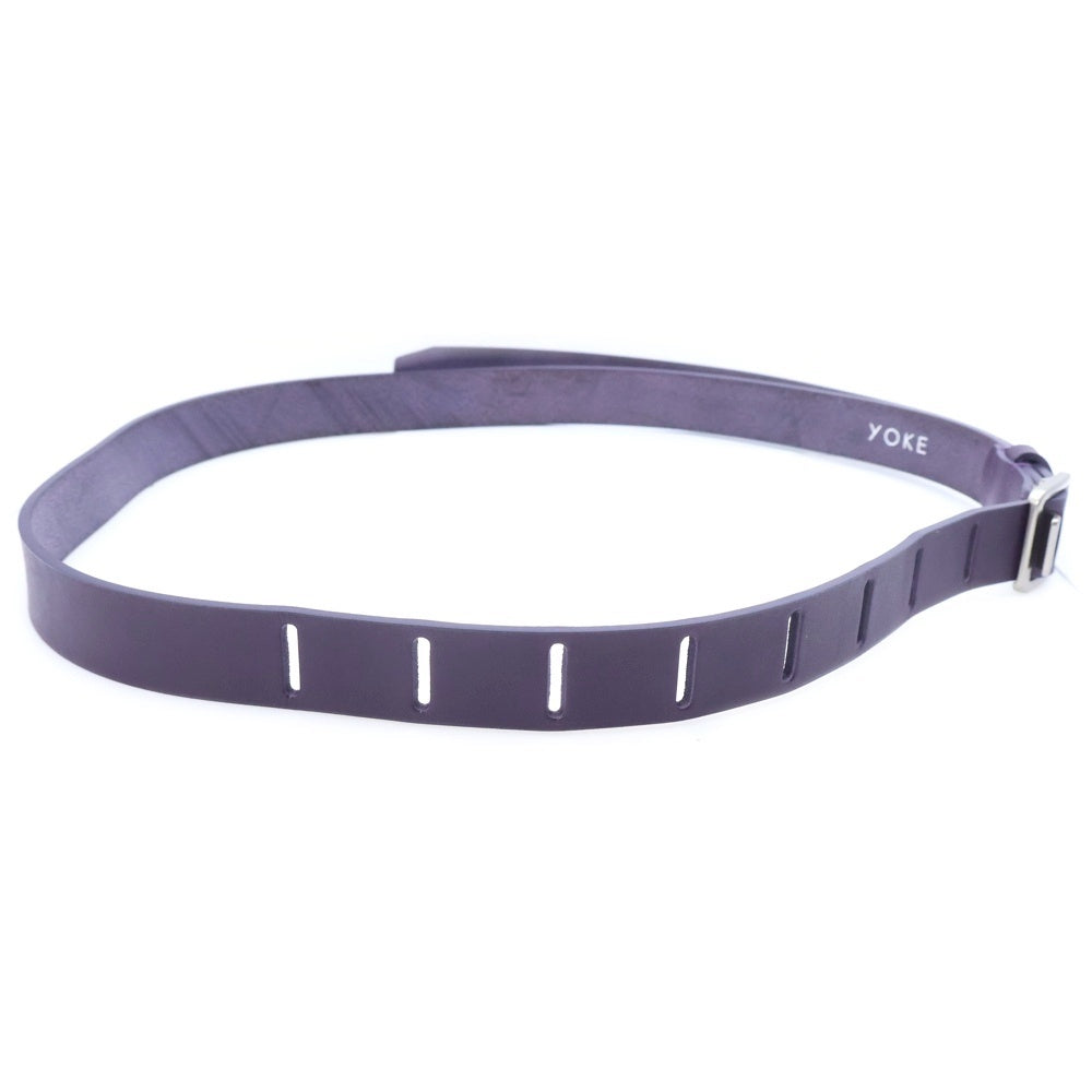 YOKE(ヨーク) Narrow Leather Belt ナロー カウレザー ベルト パープル YK22SS0361AC
