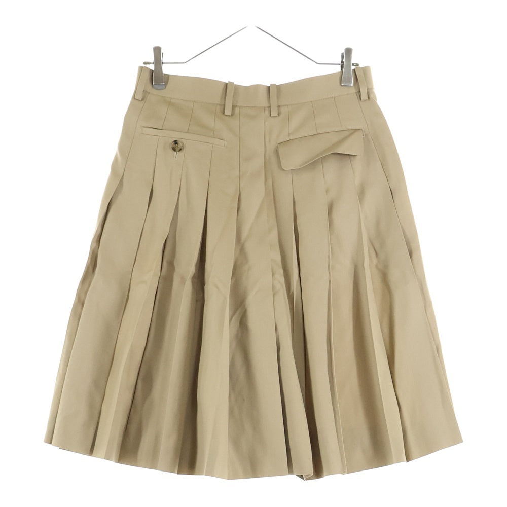 UNDERCOVER(アンダーカバー) Cotton gabber shorts コットンギャバ スカートドッキング ショーツ ハーフパンツ レディース ベージュ UP1E1511