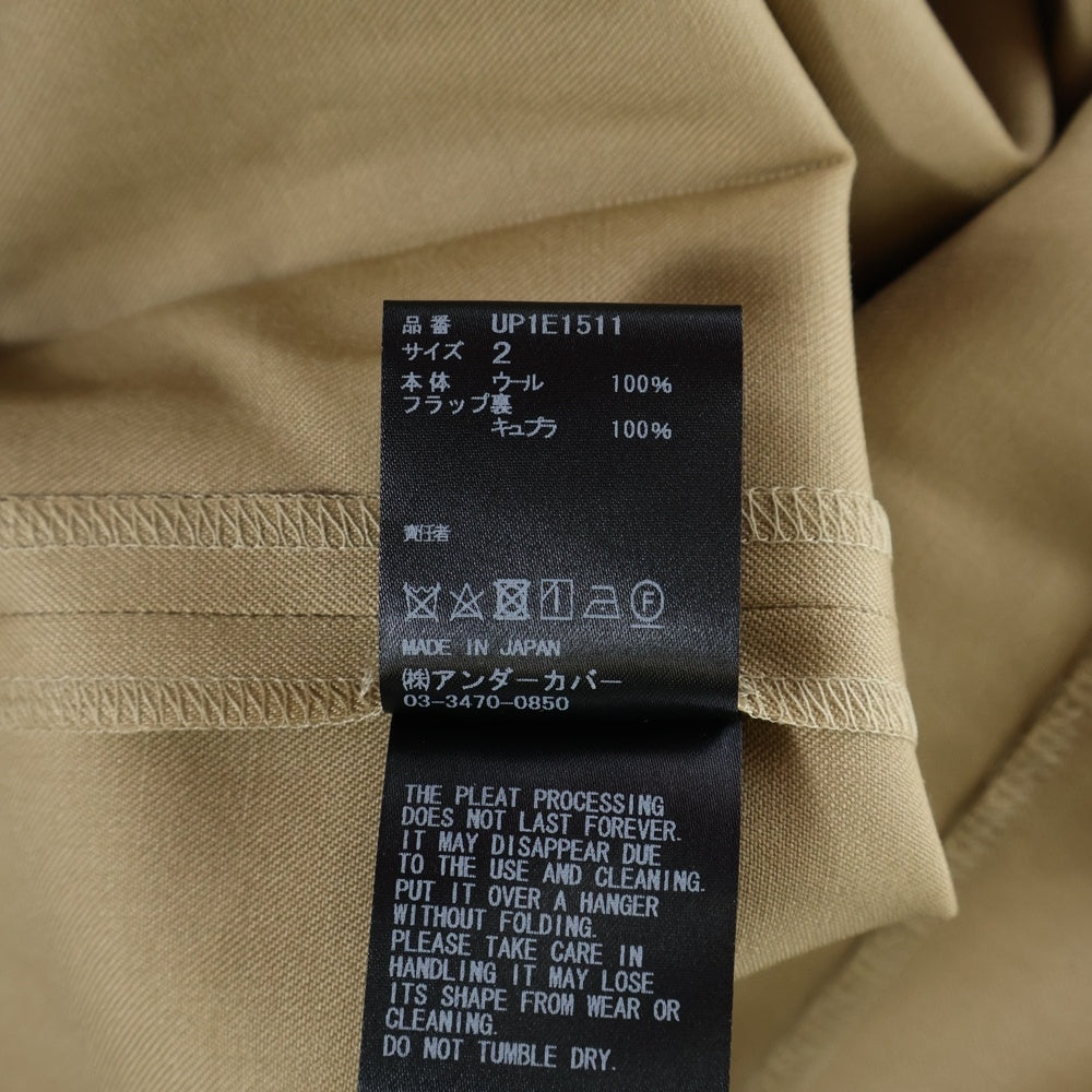 UNDERCOVER(アンダーカバー) Cotton gabber shorts コットンギャバ スカートドッキング ショーツ ハーフパンツ レディース ベージュ UP1E1511