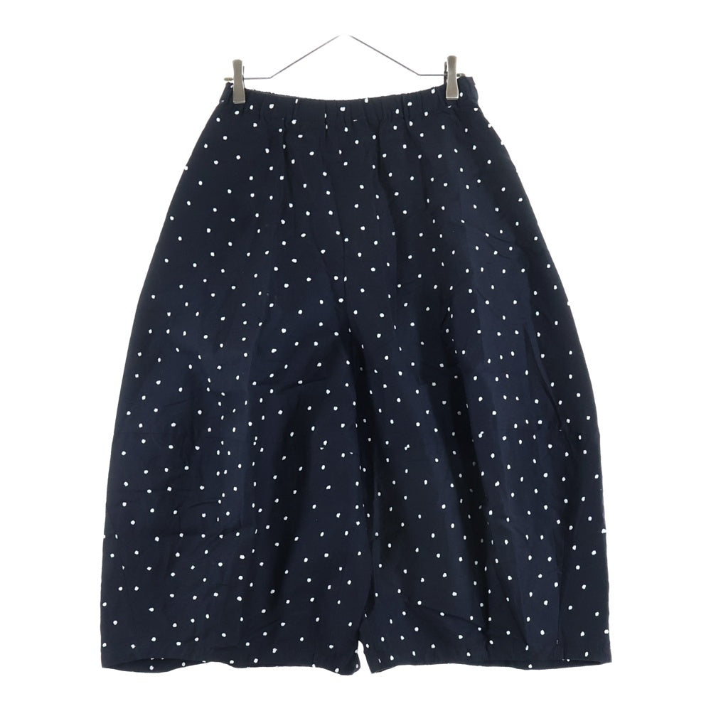 慈雨(ジウ) ポルカドット コットン ショートパンツ ハーフパンツ レディース ブラック 12122149