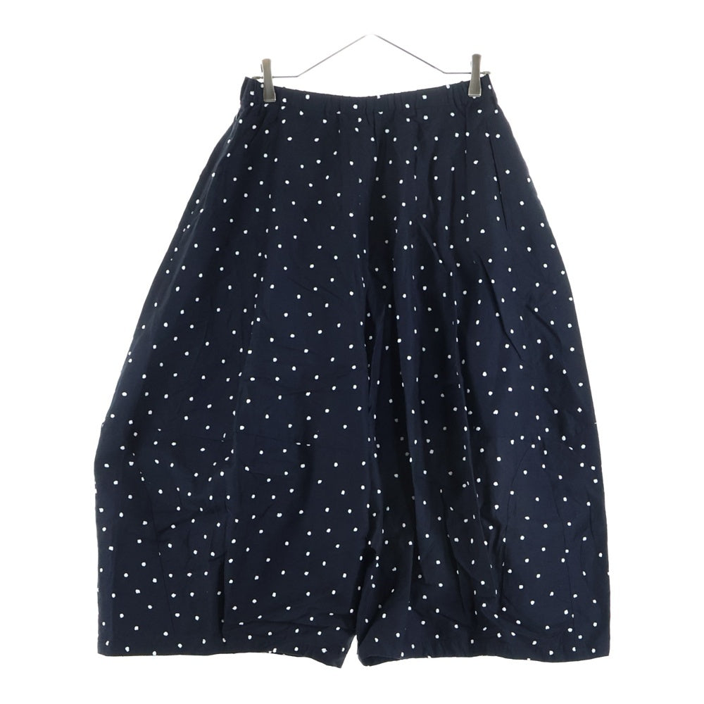 慈雨(ジウ) ポルカドット コットン ショートパンツ ハーフパンツ レディース ブラック 12122149