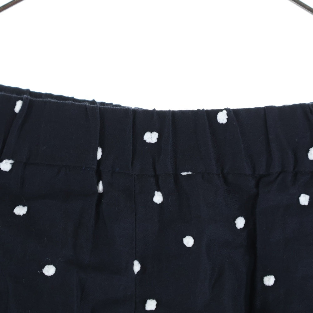 慈雨(ジウ) ポルカドット コットン ショートパンツ ハーフパンツ レディース ブラック 12122149