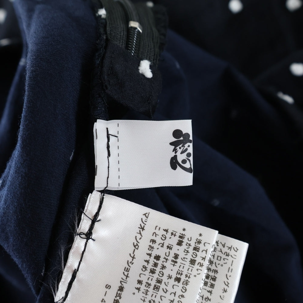 慈雨(ジウ) ポルカドット コットン ショートパンツ ハーフパンツ レディース ブラック 12122149