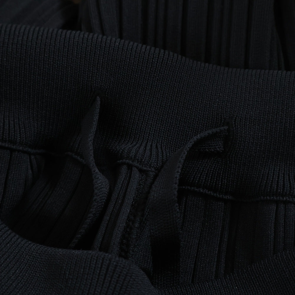 YOKE(ヨーク) 22SS PLEATED KNIT LOUNGE PANTS プリーツドニット ラウンジパンツ ブラック YK22SS0359S