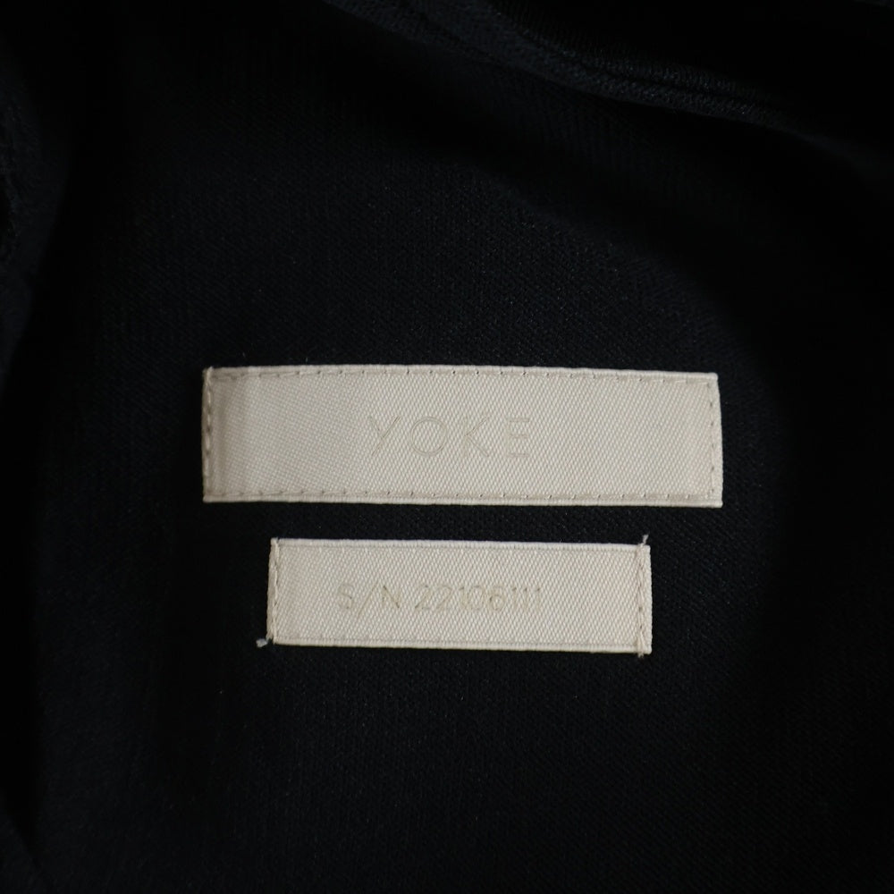 YOKE(ヨーク) 22SS PLEATED KNIT LOUNGE PANTS プリーツドニット ラウンジパンツ ブラック YK22SS0359S