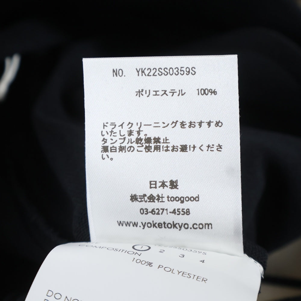 YOKE(ヨーク) 22SS PLEATED KNIT LOUNGE PANTS プリーツドニット ラウンジパンツ ブラック YK22SS0359S