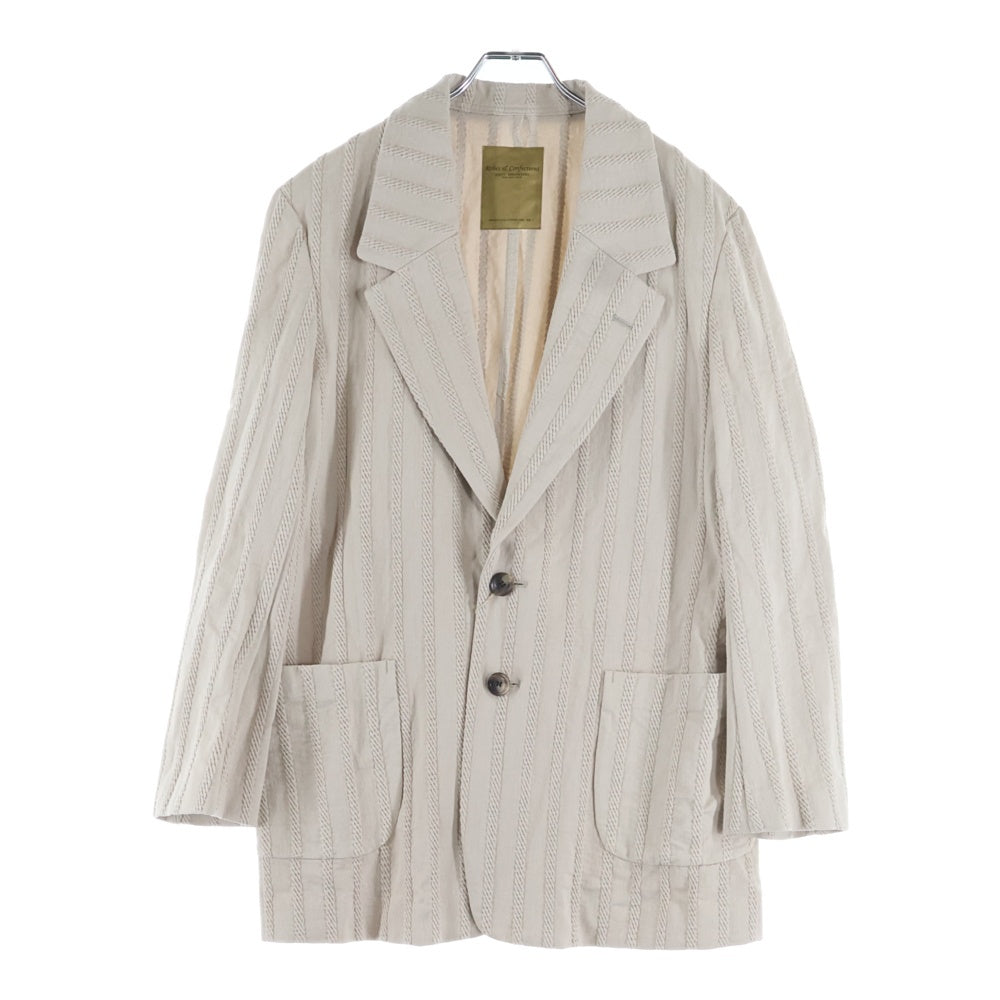 Robes&Confections(ローブスコンフェクションズ) 24SS Cotton Rope Jersey Single Boxy Jacket コットンロープジャージー シングルボクシージャケット ベージュ KRC-J02-014