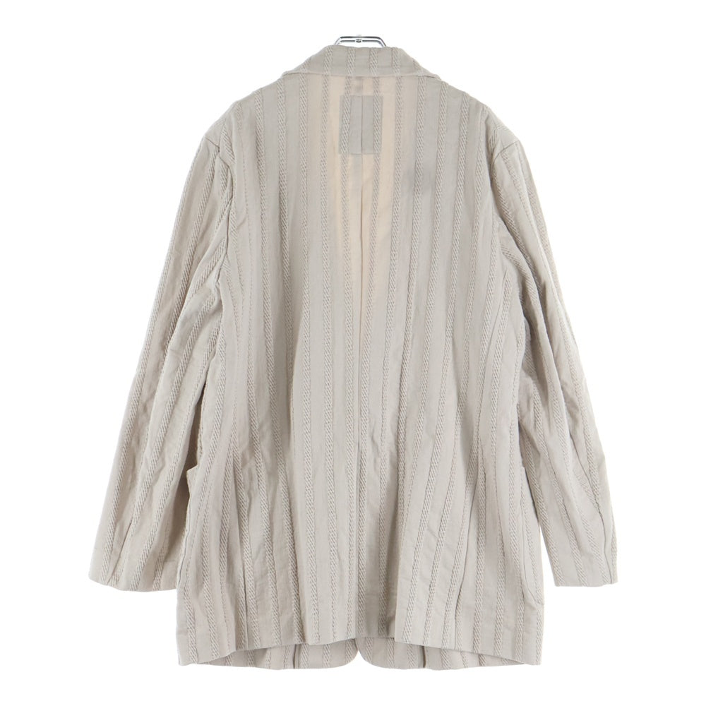 Robes&Confections(ローブスコンフェクションズ) 24SS Cotton Rope Jersey Single Boxy Jacket コットンロープジャージー シングルボクシージャケット ベージュ KRC-J02-014